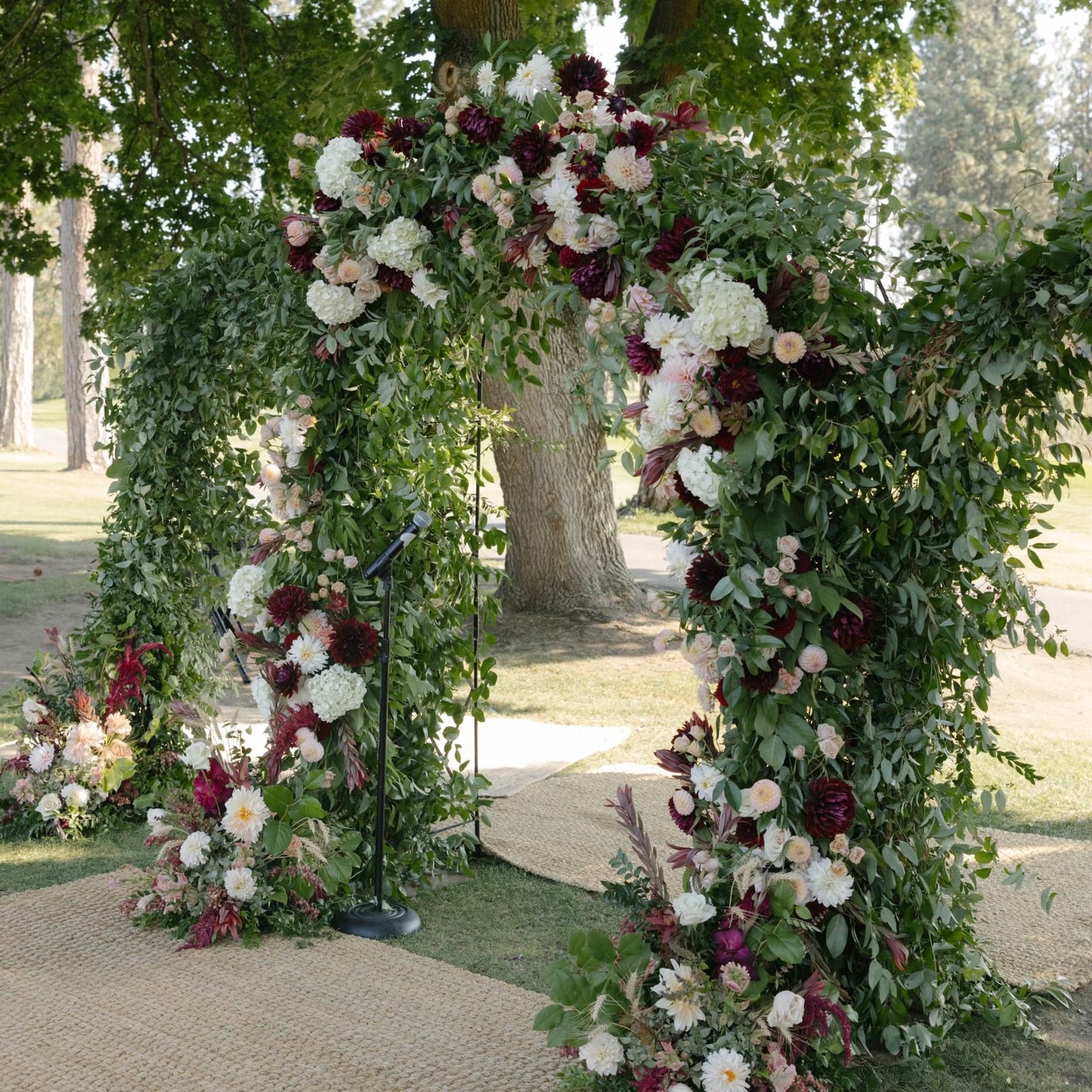 Burgundy & Blush Fall Wedding Flowers