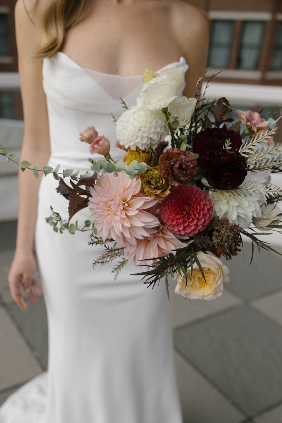 Fall Dahlia bridal bouquet inspiration by Daisies in May florist in Spokane, Washington