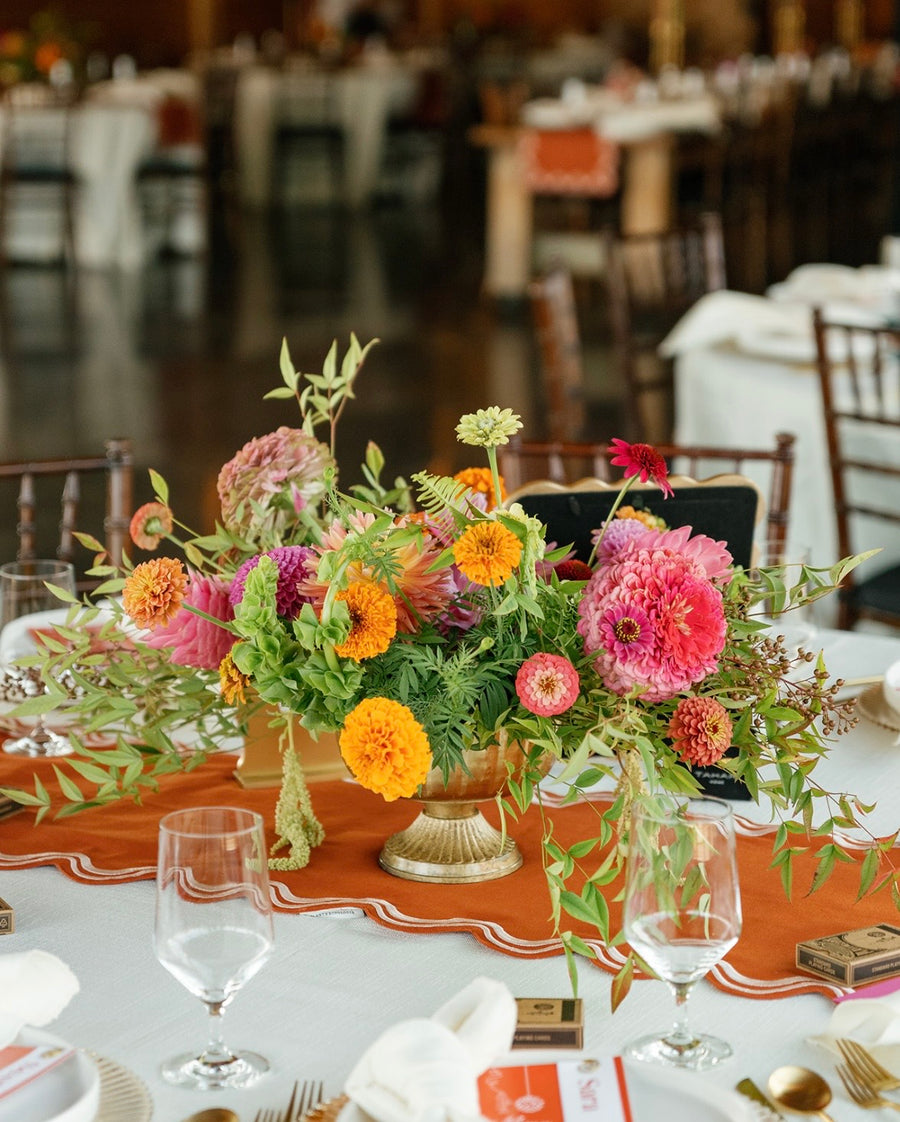 Fall floral centerpieces by Spokane, WA wedding florist, Daisies in May