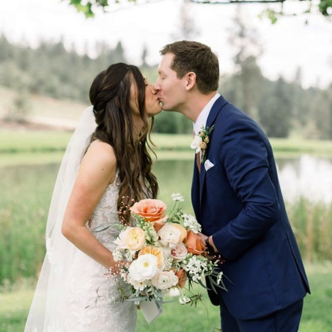 Peach & Pastel Spring Wedding Flowers