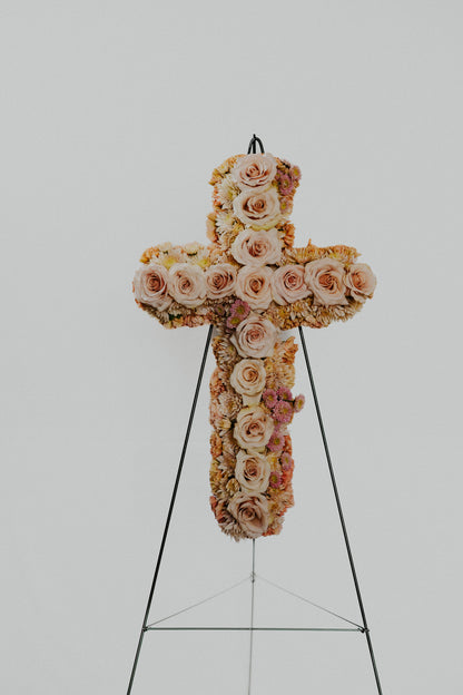 Faithful Blossoms Standing Cross