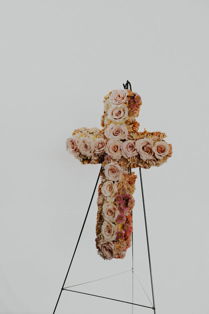 Faithful Blossoms Standing Cross