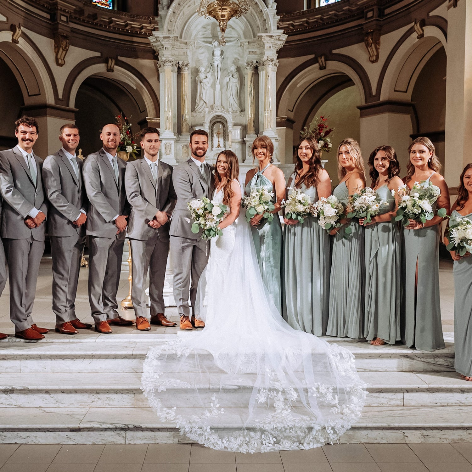 Soft Shades of Sage & White Wedding